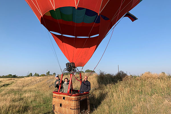 elise papazian in hot air balloon